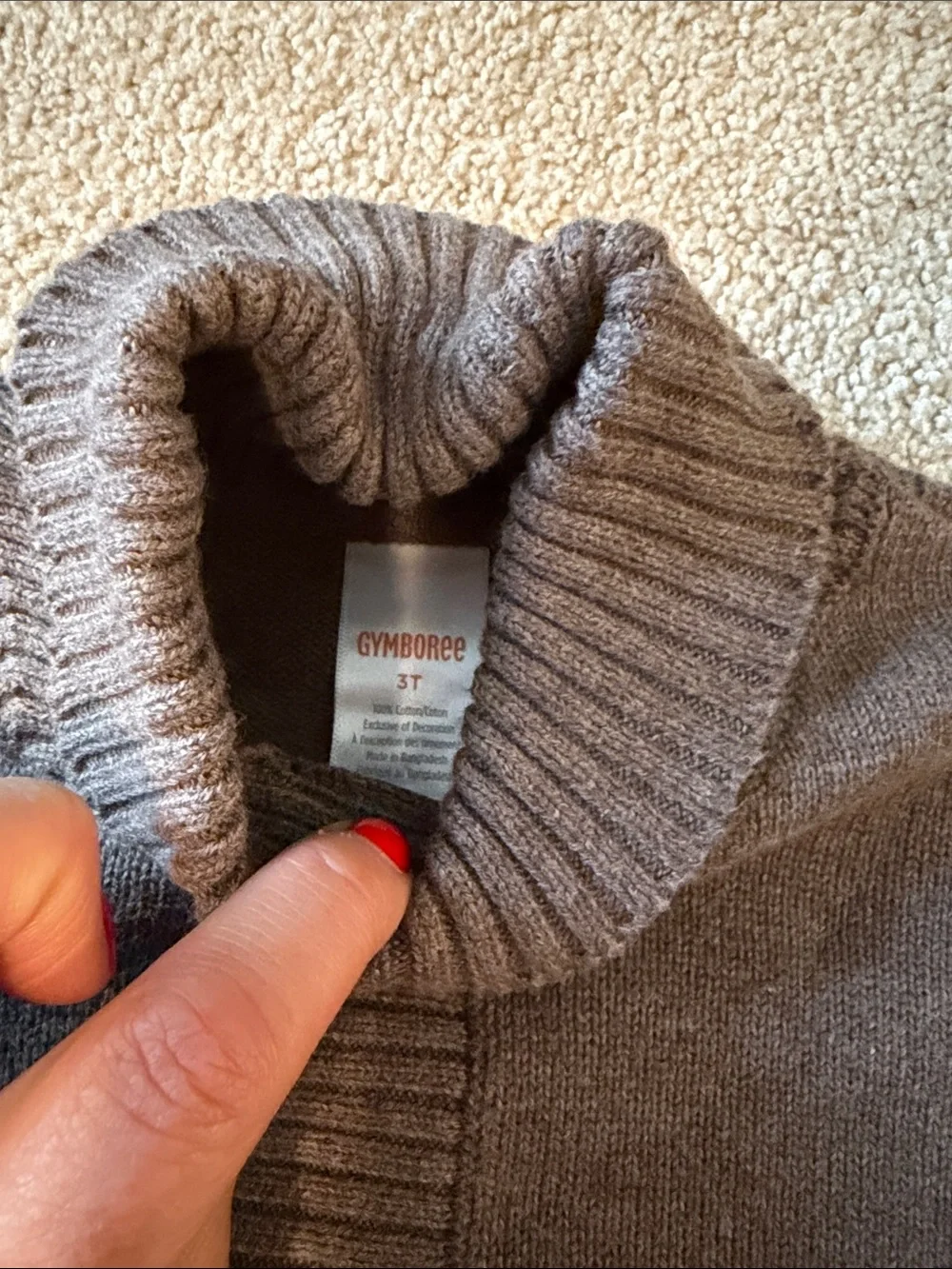 Gymboree Gray Shawl-Collar Knit Cardigan with Horseshoe Pockets